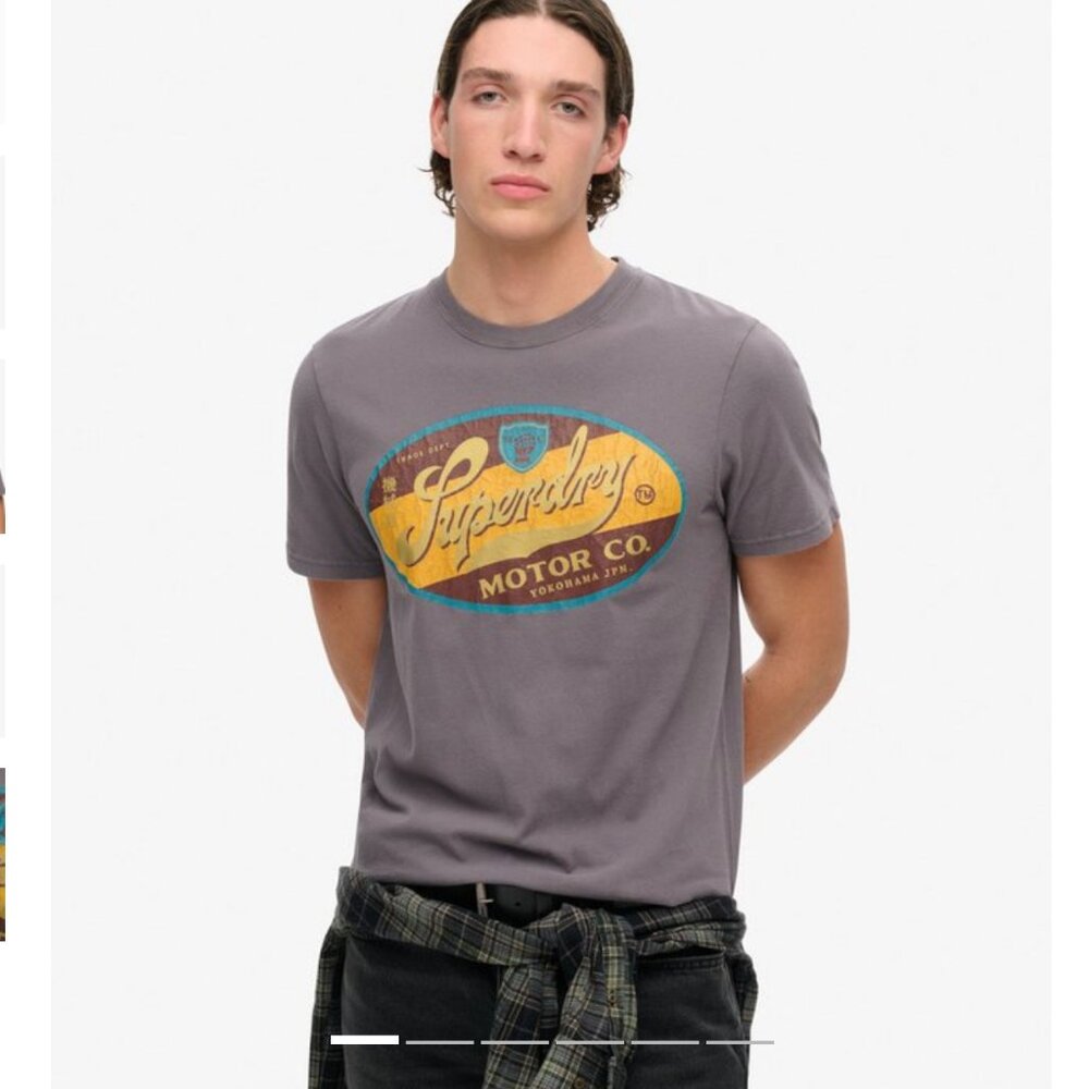 Superdry | 100% Organic Cotton Mens Graphic T-Shirt - Rock Dark Grey